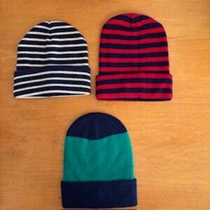 J.Crew Crew cuts Unisex Striped Knit Beanies NWT